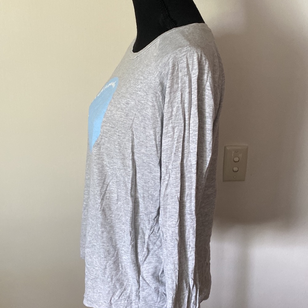 Peter Alexander Gray Longsleeve Top Large Stretch Cotton Pre Owned EC - Picture 5 of 8